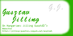 gusztav jilling business card